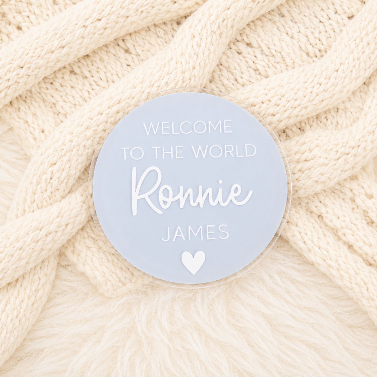 Birth Announcement Plaque - Blue Birth Announcement Plaque - Blue