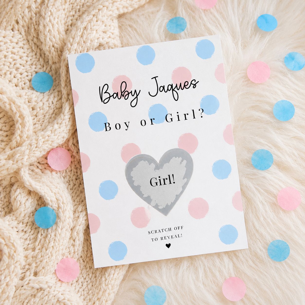Personalised Gender Reveal Scratch Card Personalised Gender Reveal Scratch Card