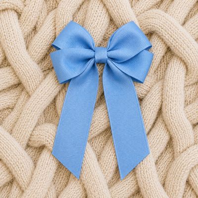 Personalised Hair Bow - Blue Personalised Hair Bow - Blue