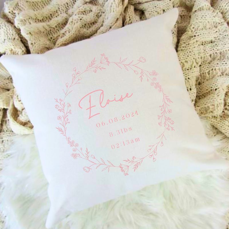 Personalised Pillow - Pink Floral Theme