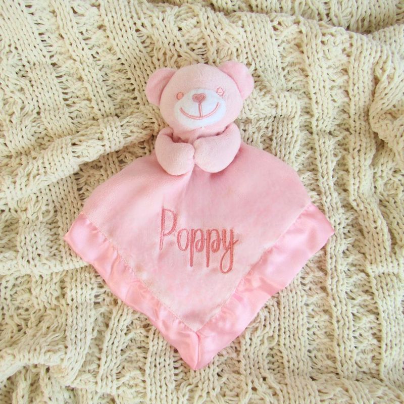 Teddy Comforter - Pink Embroidered