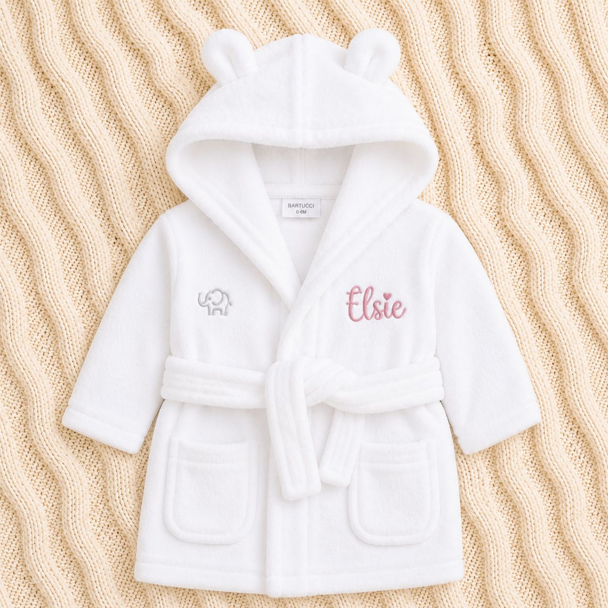Personalised Dressing Gown - White