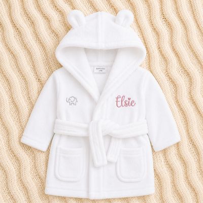 Personalised Dressing Gown - White Personalised Dressing Gown - White