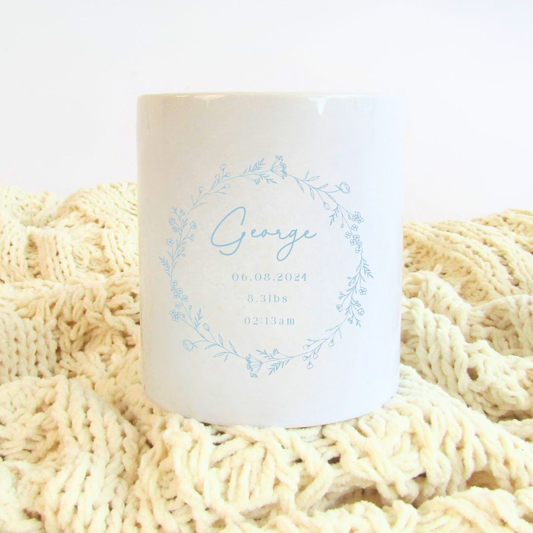 Money Box - Floral Blue
