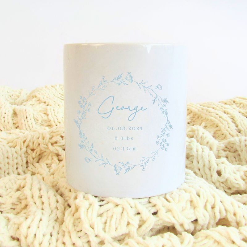 Money Box - Floral Blue