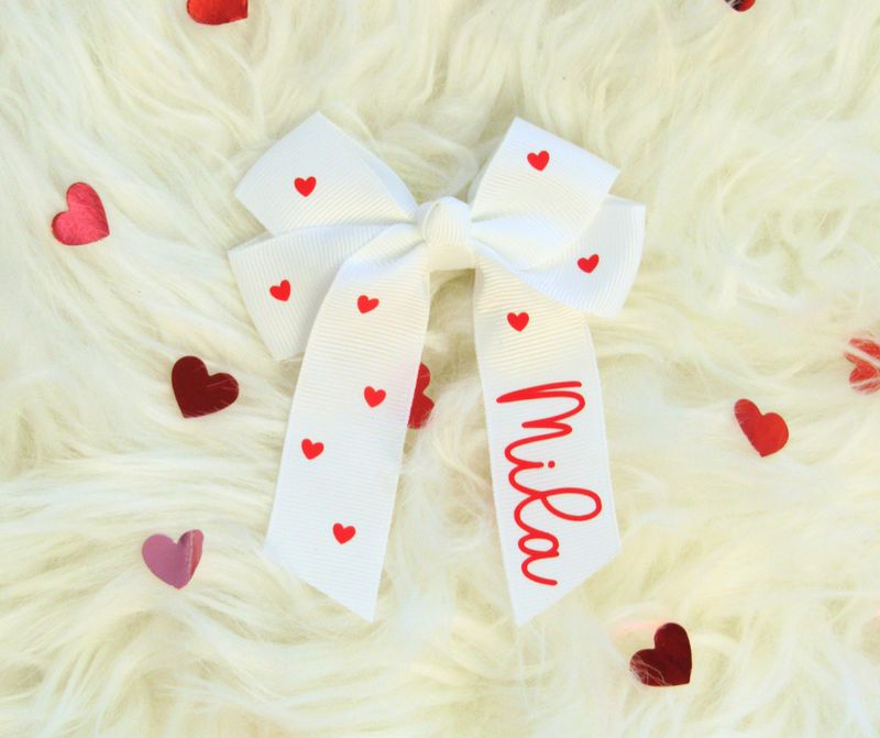 Heart Bow - White