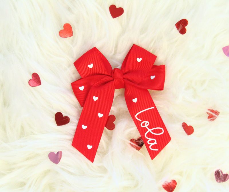 Heart Bow - Red