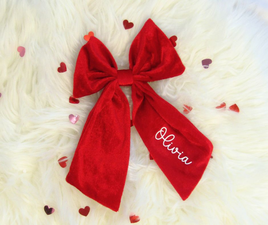 Valentines Large Velvet Bow