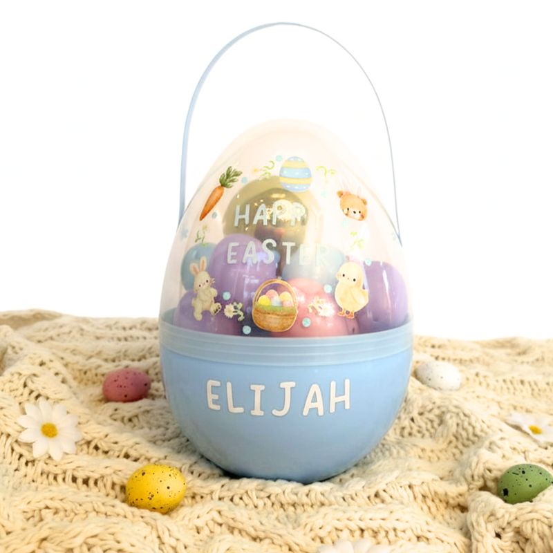 Large Easter Egg with Mini Fillable Eggs - Blue