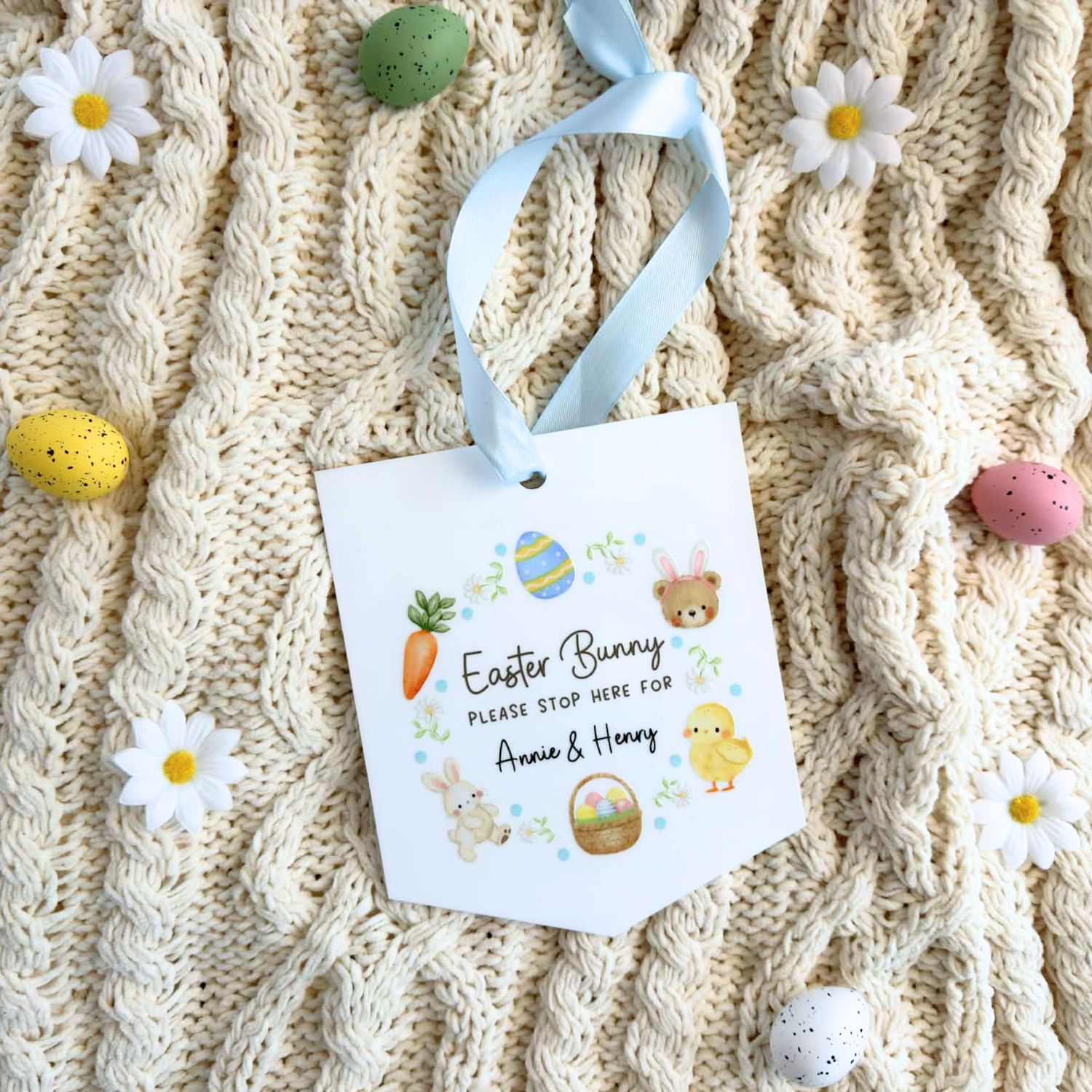 'Easter Bunny Stop Here' Sign