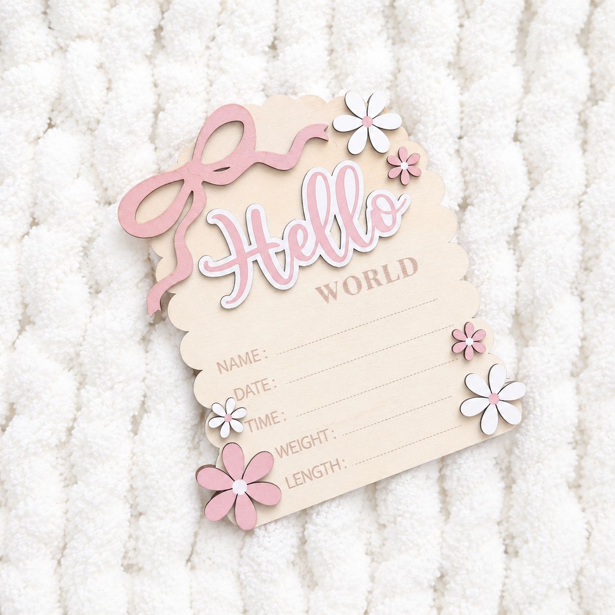 Double Sided Girl's Announcement Sign