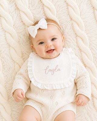 Personalised Frill Bib Personalised Frill Bib