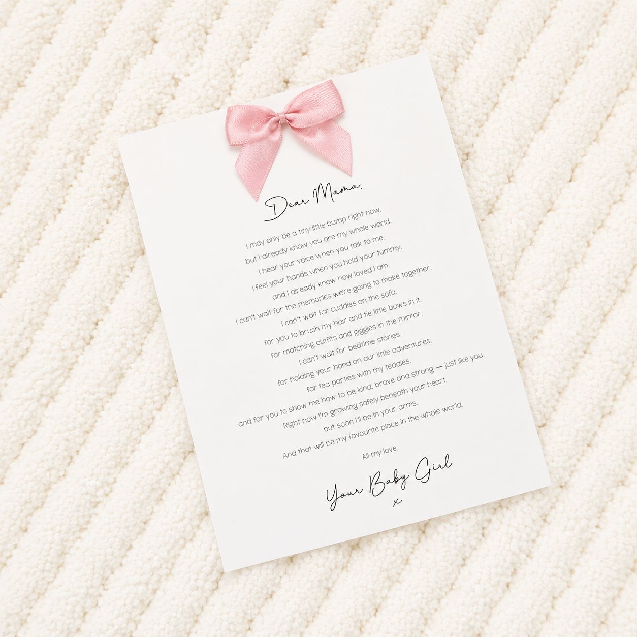 Dear Mama Poem Print