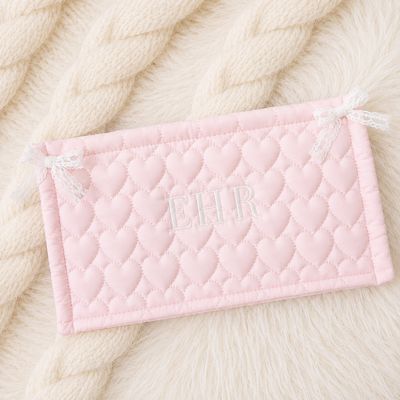 Personalised Pink Quilted Nappy Caddy Personalised Pink Quilted Nappy Caddy