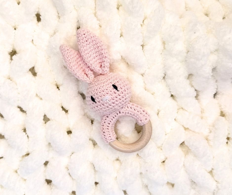 Pink Bunny Rattle