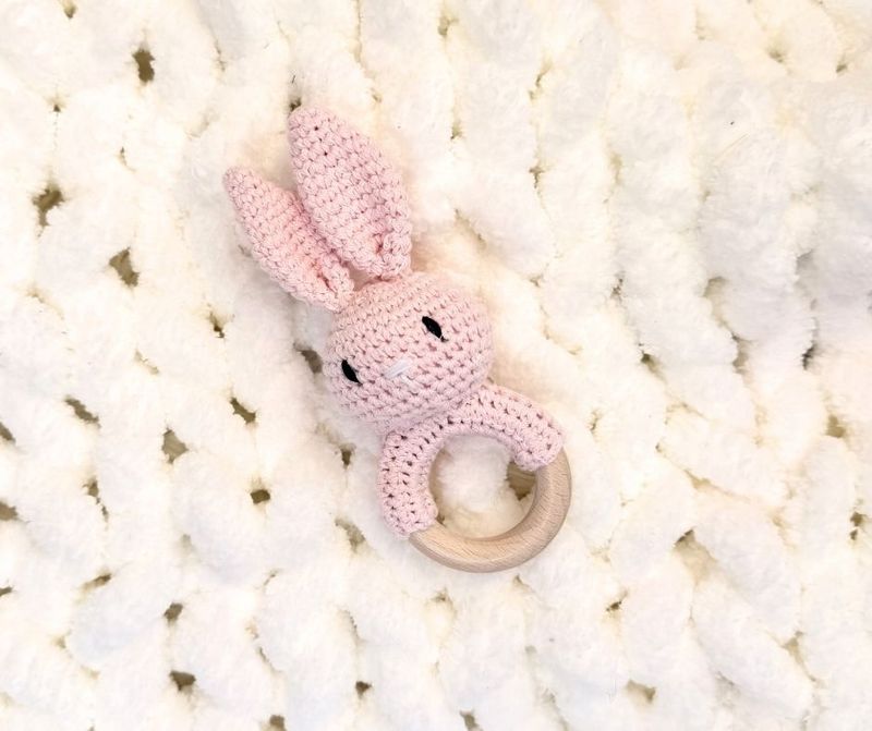 Pink Bunny Rattle