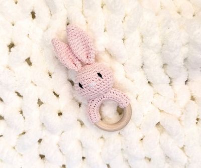 Pink Bunny Rattle