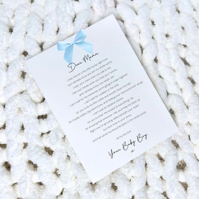 ‘Dear Mama’ Keepsake Poem Print – Baby Boy