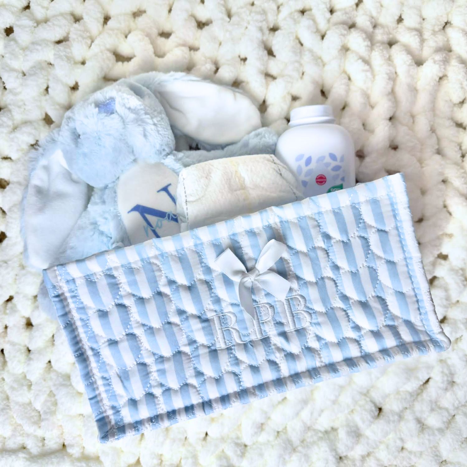 Personalised Quilted Nappy Caddy