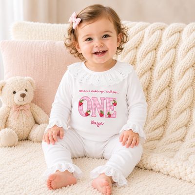 Frilly Birthday Pyjama - Strawberry Theme Frilly Birthday Pyjama - Strawberry Theme