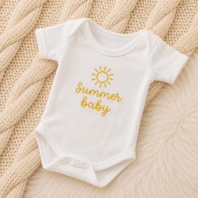 Summer Baby Embroidered Baby Vest Summer Baby Embroidered Baby Vest