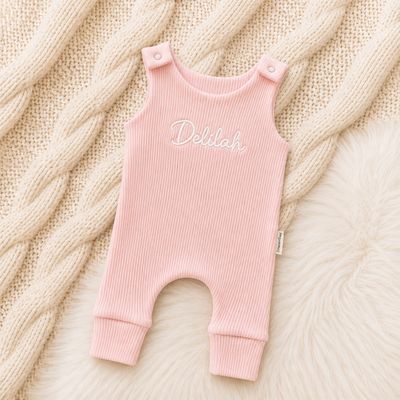 Personalised Baby Dungarees - Pink