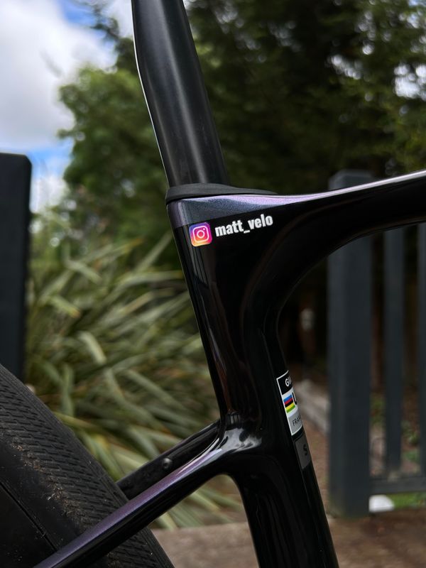 12 Standard Frametag 3D Instagram Handle Bike Transfers