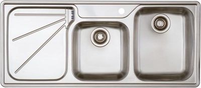 Spoeltafels: inbouwspoeltafel inox met verlek links Franke Ariane ARX624