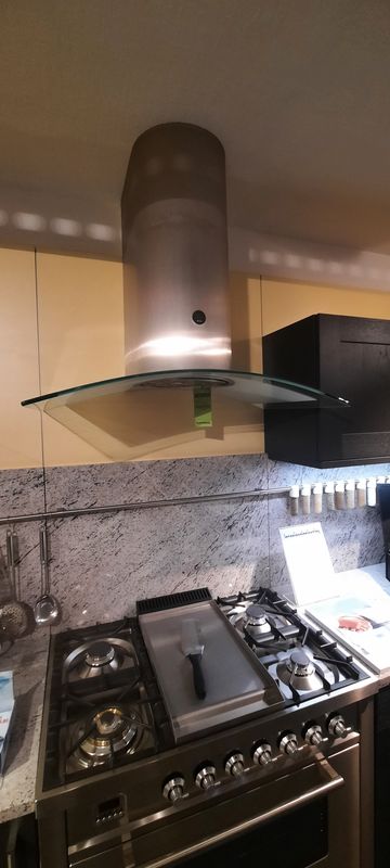 Toestellen: dampafzuiger wandmodel Atag Luna WG 411L inox-glas