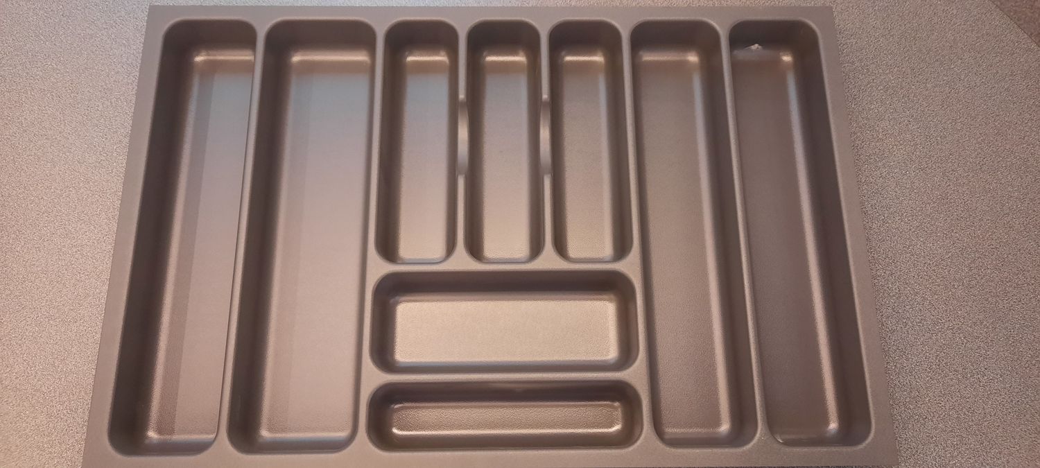 Toebehoren: bestekindeling kunststof antraciet Flextray