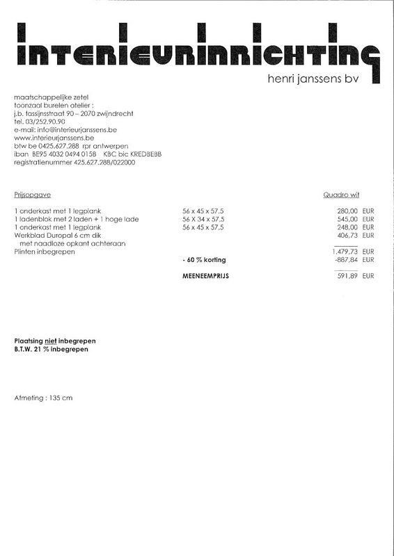 Badkamerkasten Gebad Quadro