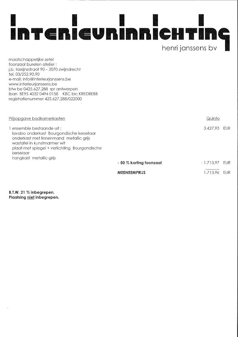 Badkamerkasten Detremmerie Quinto