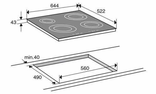 Toestellen: kookplaten: inductiekookplaat Atag  HI 6271M