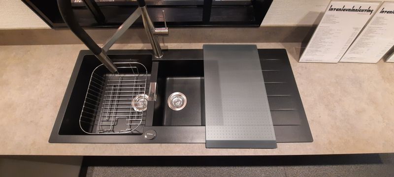 Spoeltafels: inbouwspoeltafel kunststof Schock Signus D-200  Cristadur Magna
