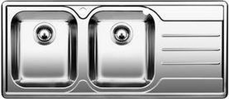 Spoeltafels: inbouw of vlakbouwspoeltafel Blanco Median 8 S-IF  inox