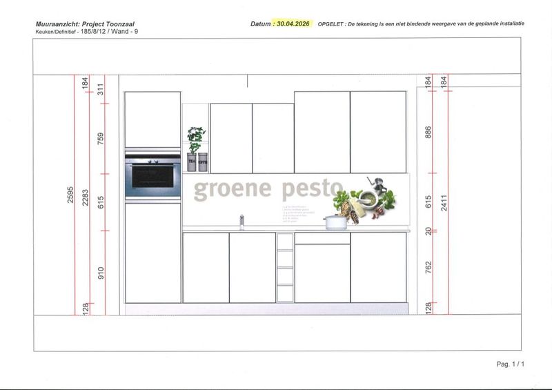 Keuken greeploos structuur wit KH met Tip-On