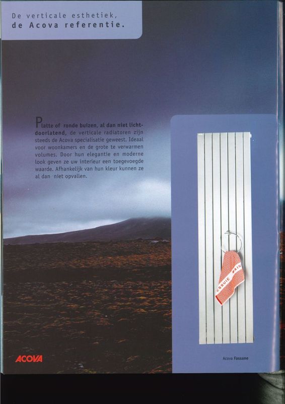 Radiator verticaal wit Fassana 200 x 44 cm