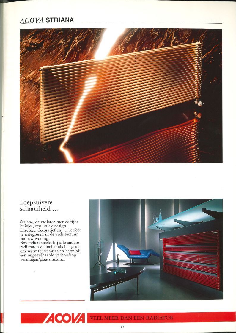 Radiator horizontaal wit Striana 60.1 x 140 cm