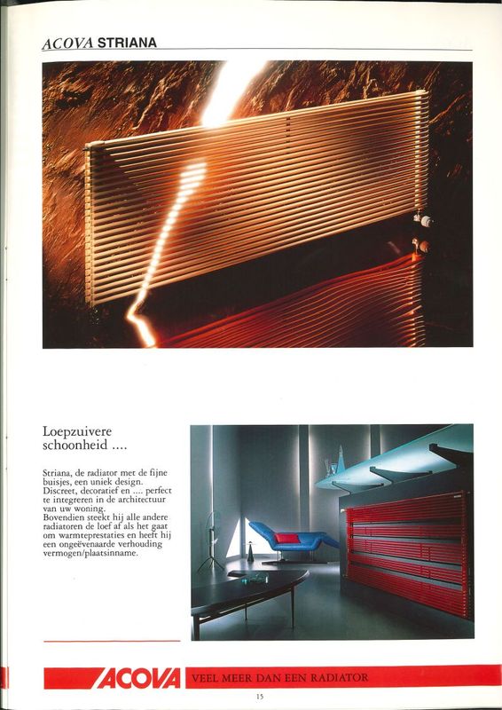Radiator horizontaal wit Striana 60.1 x 140 cm