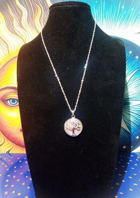 Collier Arbre de vie Quartz Rose