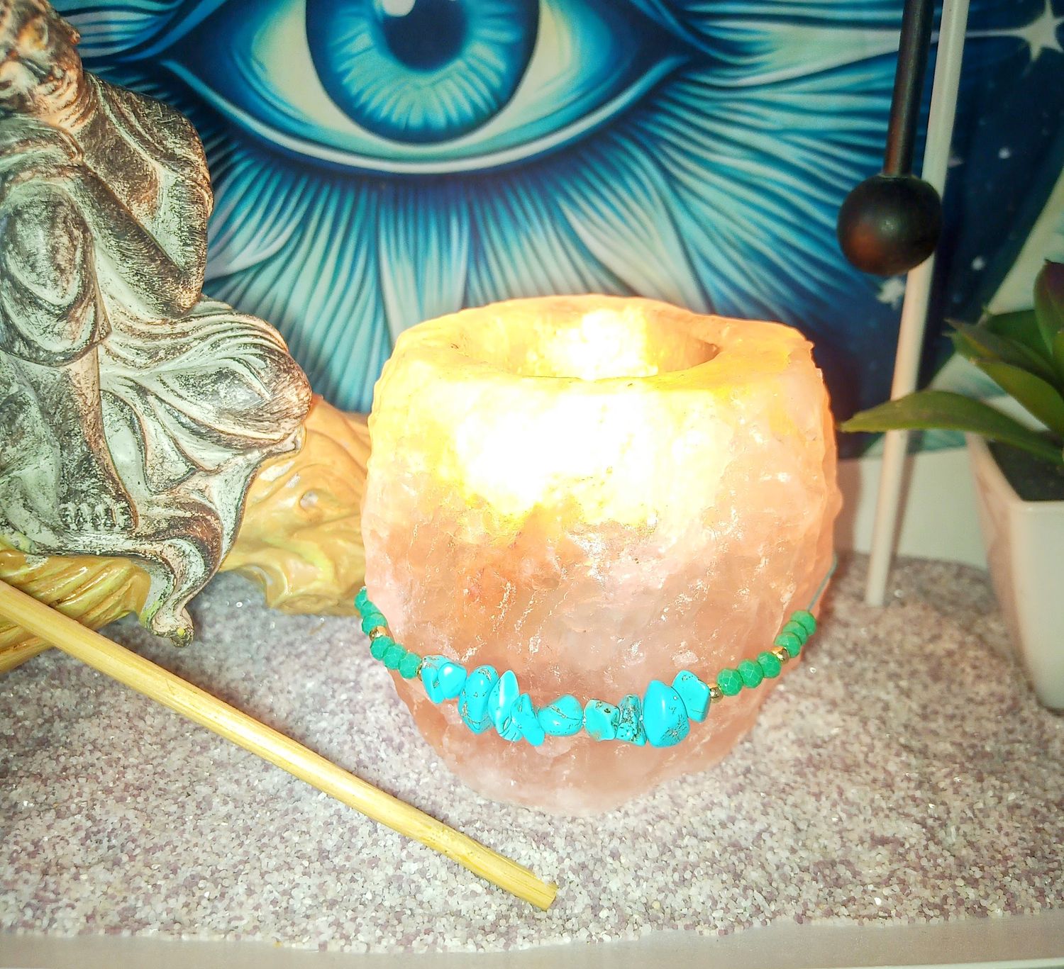 Bracelet Chips Naturelle Turquoise