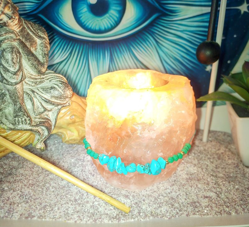 Bracelet Chips Naturelle Turquoise