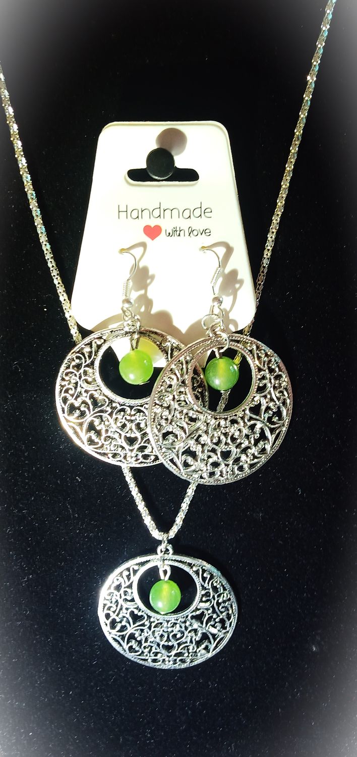 Parure &quot;Voyage en Aventurine&quot;