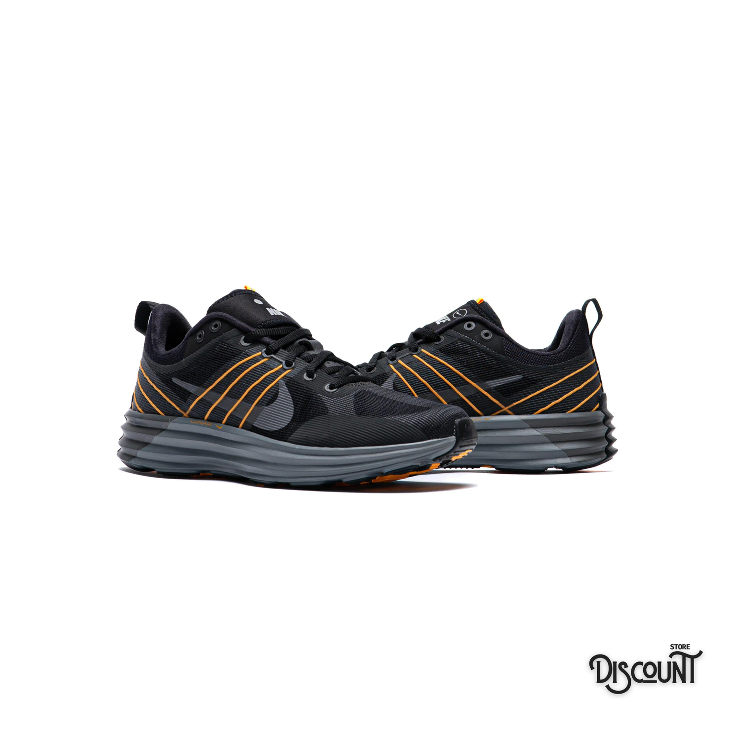Nike Lunar Roam Black Grey Laser Orange