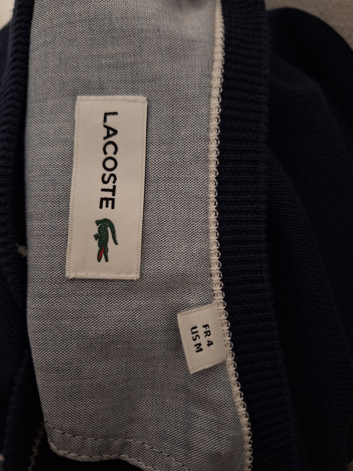 SWETER MĘSKI LACOSTE CZARNY CIENKI CAŁOROCZNY