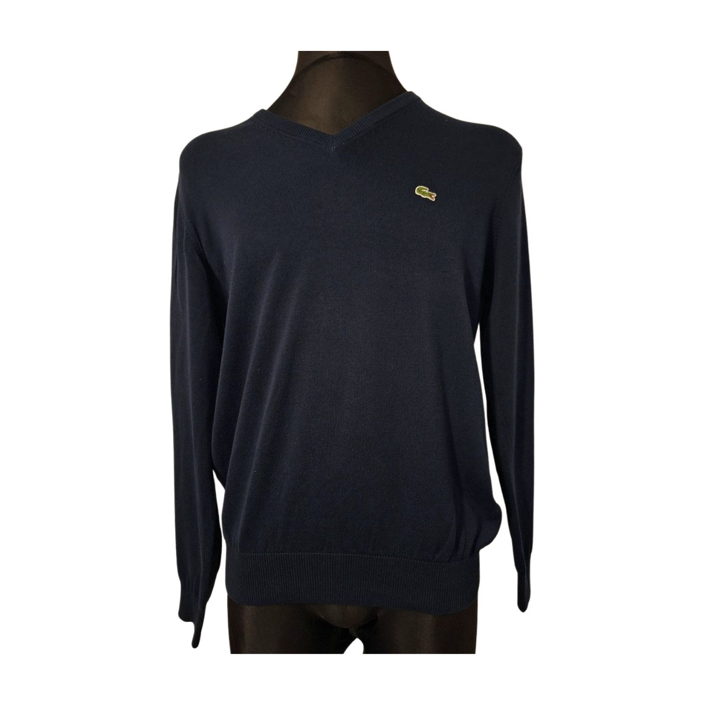 SWETER MĘSKI LACOSTE CZARNY CIENKI CAŁOROCZNY