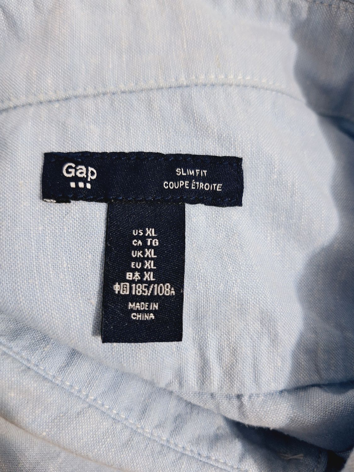 KOSZULA MĘSKA  Z LNEM GAP