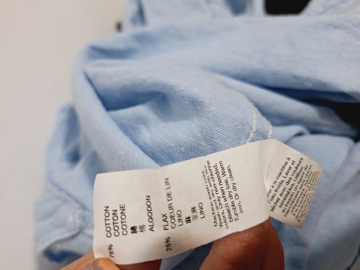 KOSZULA MĘSKA  Z LNEM GAP