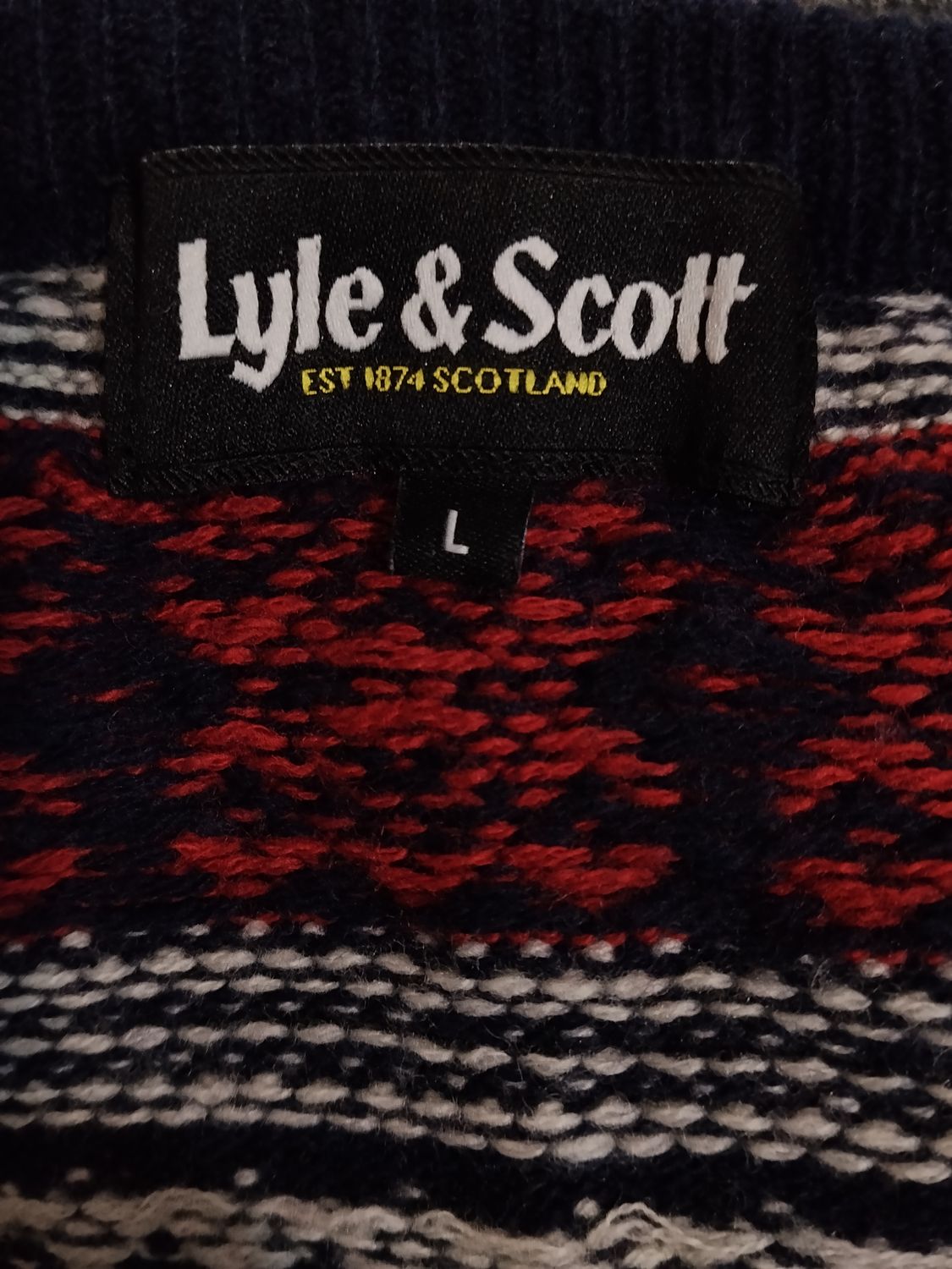 SWETER MĘSKI  Wełna jagnięca  Lyle  &amp; Scott
