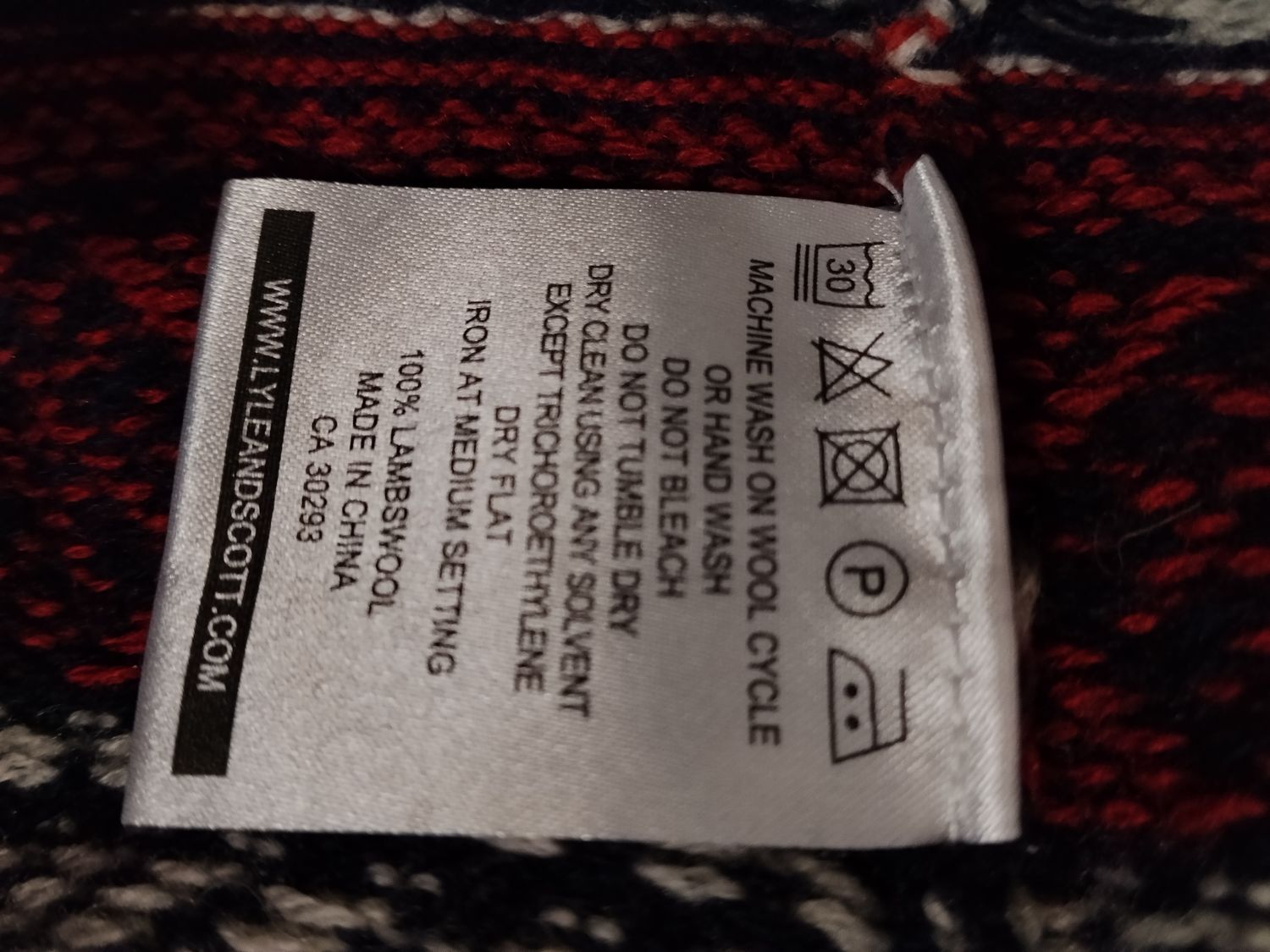 SWETER MĘSKI  Wełna jagnięca  Lyle  &amp; Scott